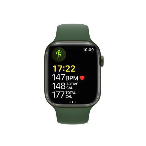 Apple Watch Series 7 4G 41mm Vien nhom day cao su green