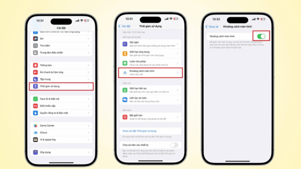 khoang cach man hinh