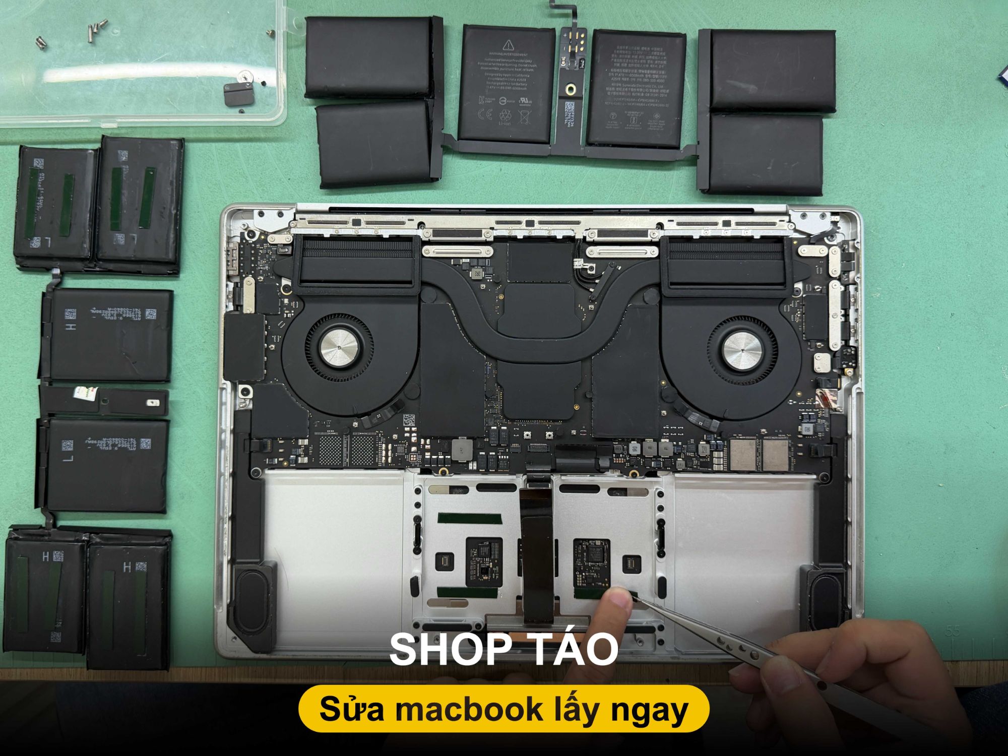 Sửa MacBook Pro mất nguồn tại Đà Nẵng - Shop Táo mở máy đo bo mạch cứu dữ liệu