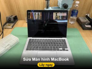Sửa chữa màn hình MacBook tại Đà Nẵng - MacBook Air sọc màn hình trên bàn kỹ thuật Shop Táo Care